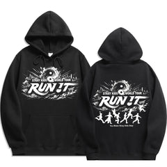 SKZ World Tour Run It Pullover Black Hoodie