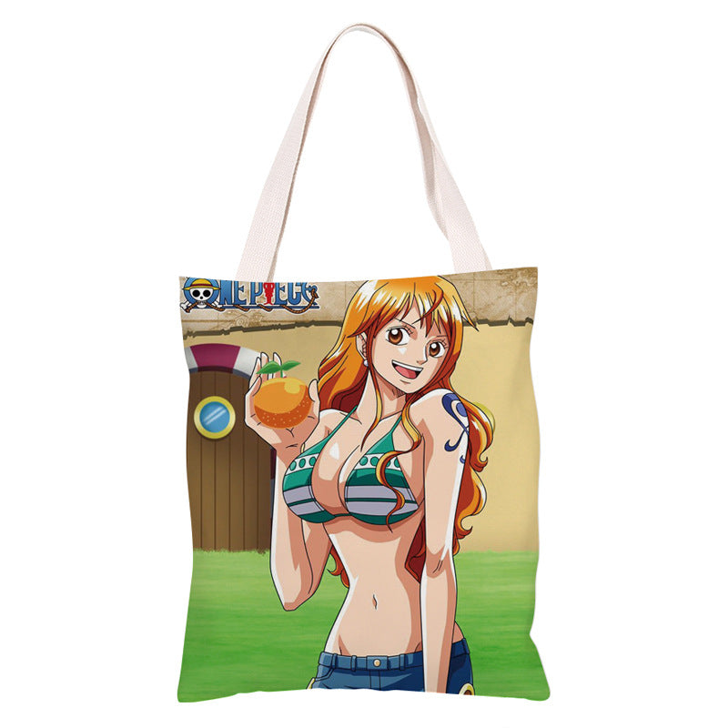 Trendy Anime Canvas Shoulder Bag