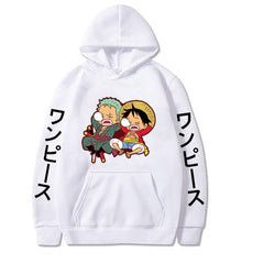 Unisex Luffy Zoro Cartoon Graphic Pullover Hoodie