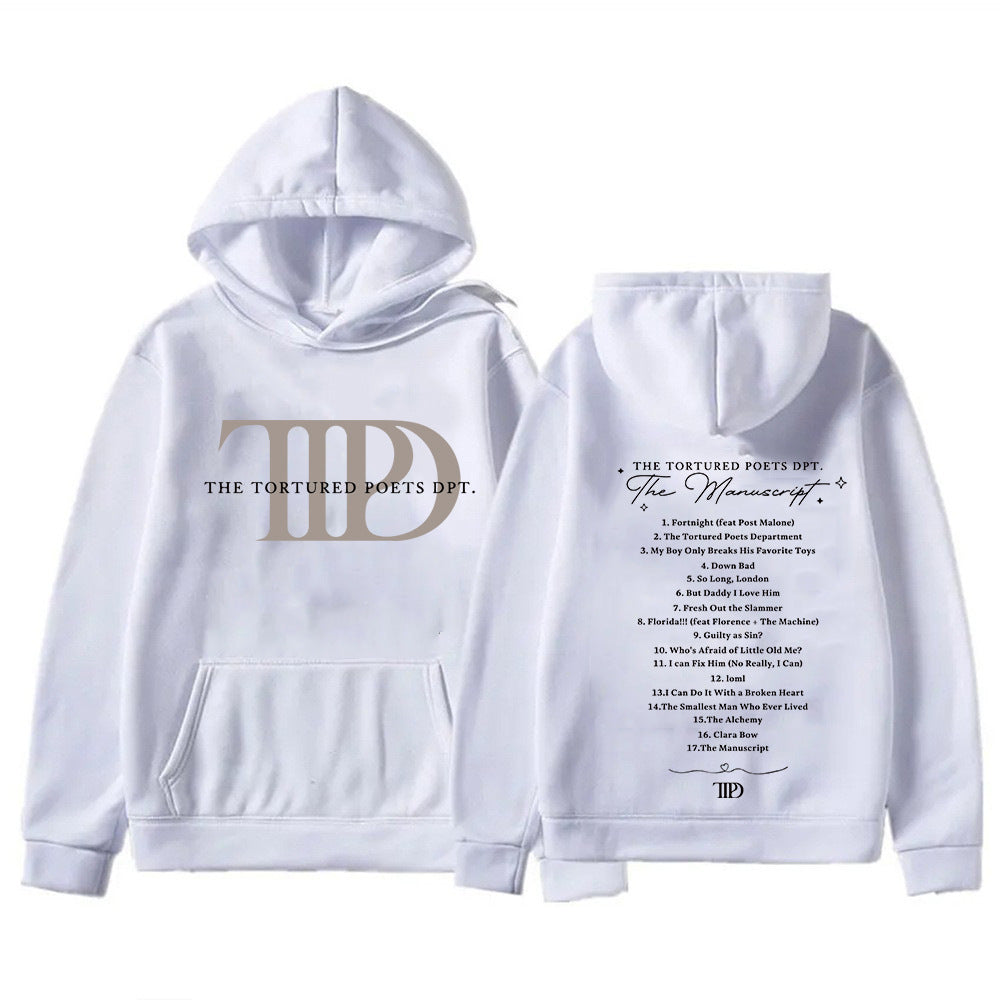 The Tortured Poets Department Printed Casual Hoodie