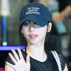 Karina I'm Lazy Embroidered Baseball Cap