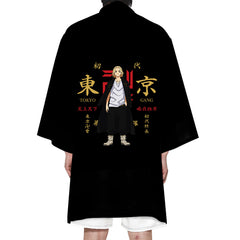 Trendy Men's Anime Revengers Cosplay Long Cape Kimono