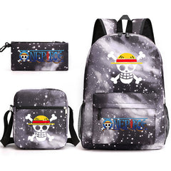 Trendy Anime Backpack Shoulder Pencil Bag Three-piece Set