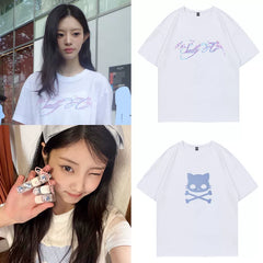 WONHEE Minju Same Round Neck Printed T-shirt