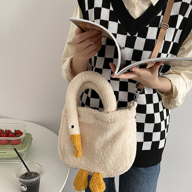 Crossbody Fuzzy Goose Bag