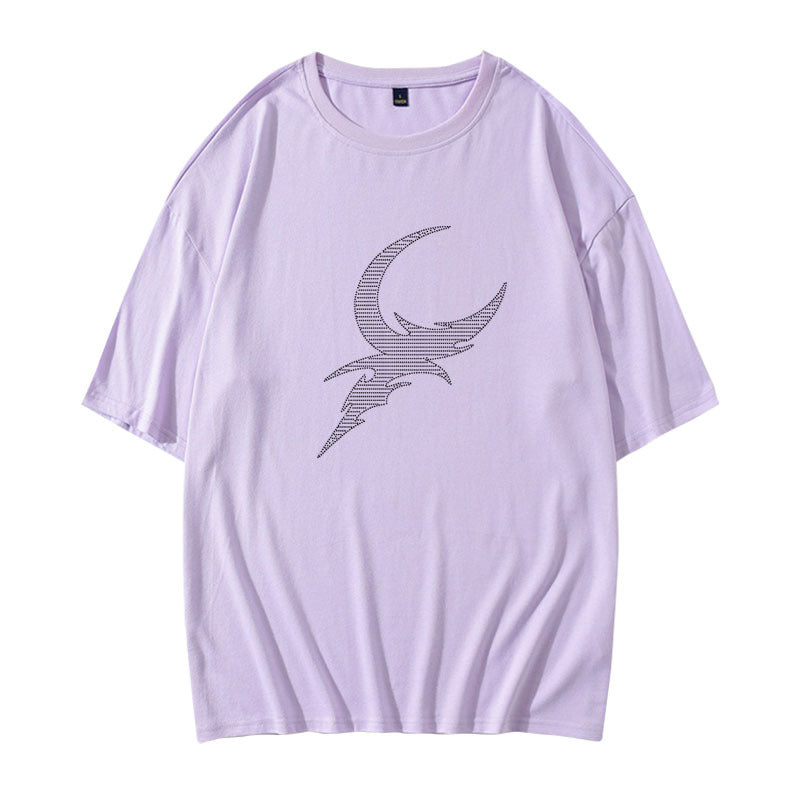 KPOP Parallel Line Printed Short Sleeve T-Shirt – TTAesthetic