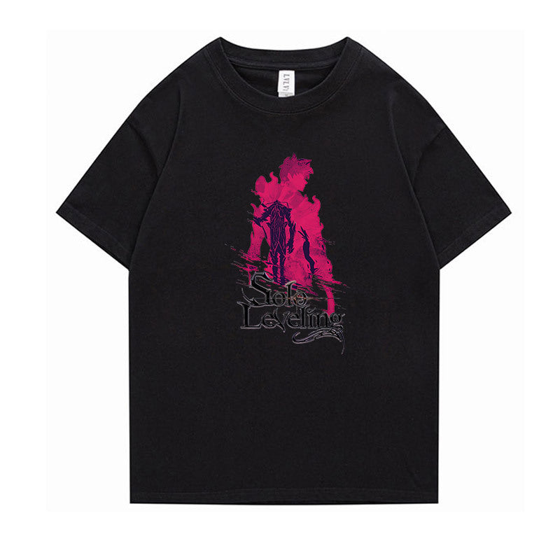 Cool Anime Print Short-sleeved T-shirt