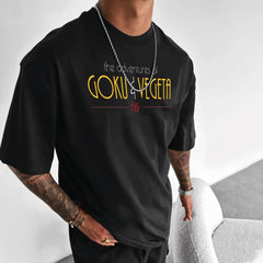 Goku Vegeta Anime Print Cotton T-shirt
