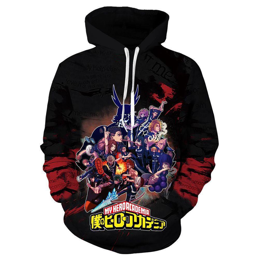 Unisex Anime 3D Printed Pullover Hoodie