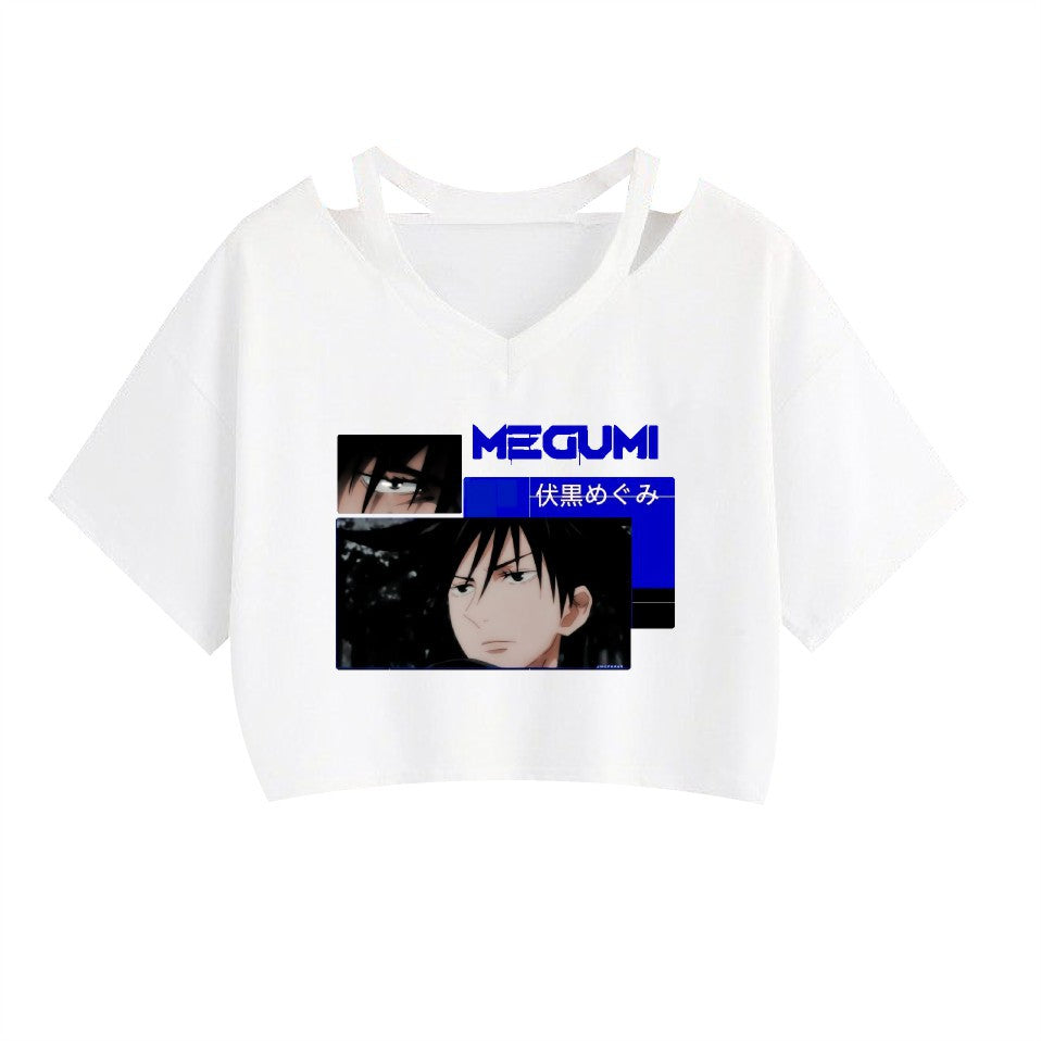 Women's Anime Summer Breathable Crop T-shirt