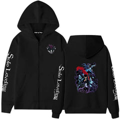 Unisex Anime Printed Loose Zipper Hoodie