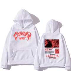 Pochita Anime Printed Pullover Hoodie