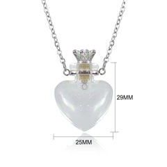 Glazed Perfume Essential Oil Bottle Pendant Necklace