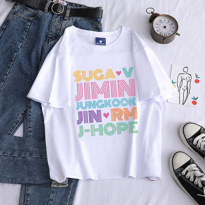 Cute Girls Kpop Cotton T-shirt