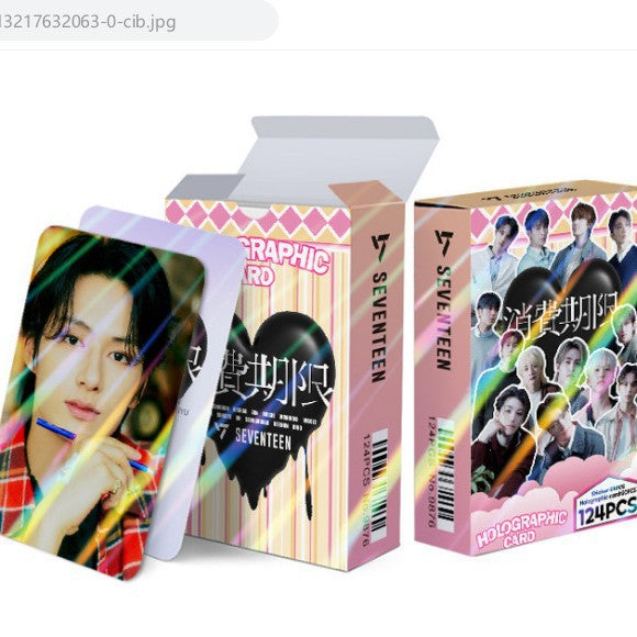 124pcs KPOP Holographic Cards