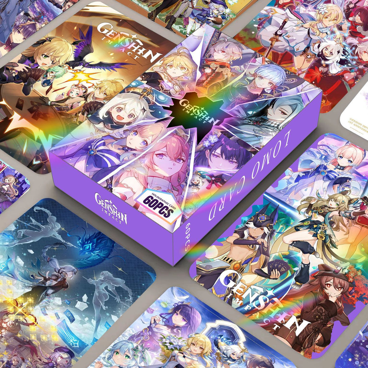 60PCS GI Laser Flash Photocard