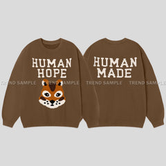 J-HOPE HUMAN HOPE Printed Crew Neck Sweatshirt