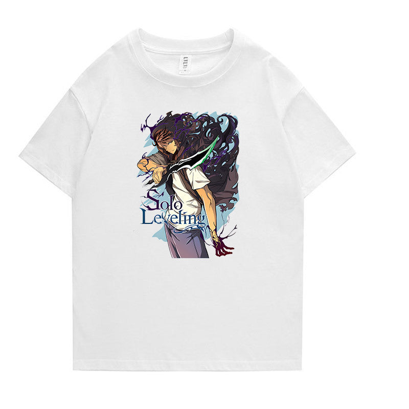 Cool Anime Print Short-sleeved T-shirt