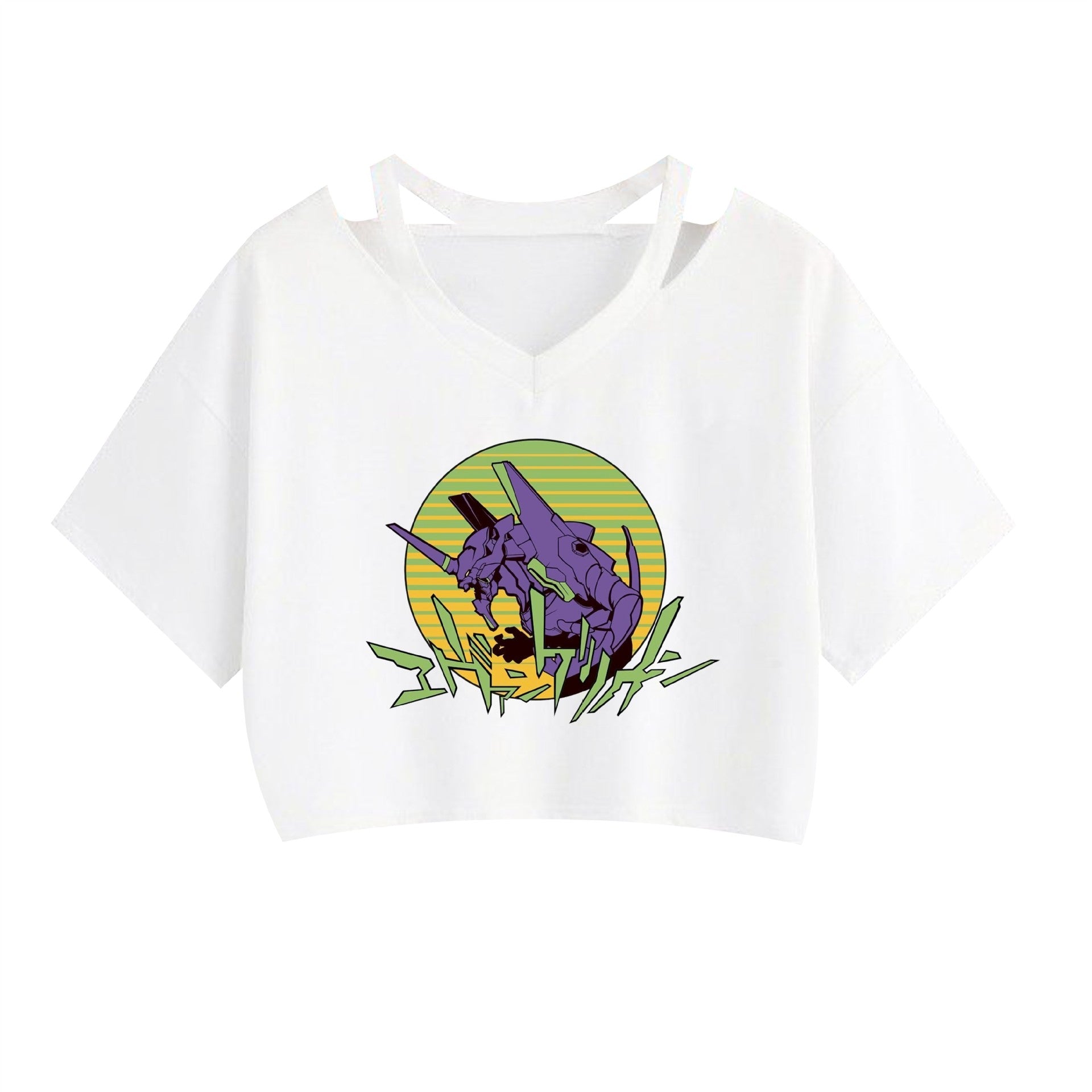 Women's Anime Short-sleeved Crop Top