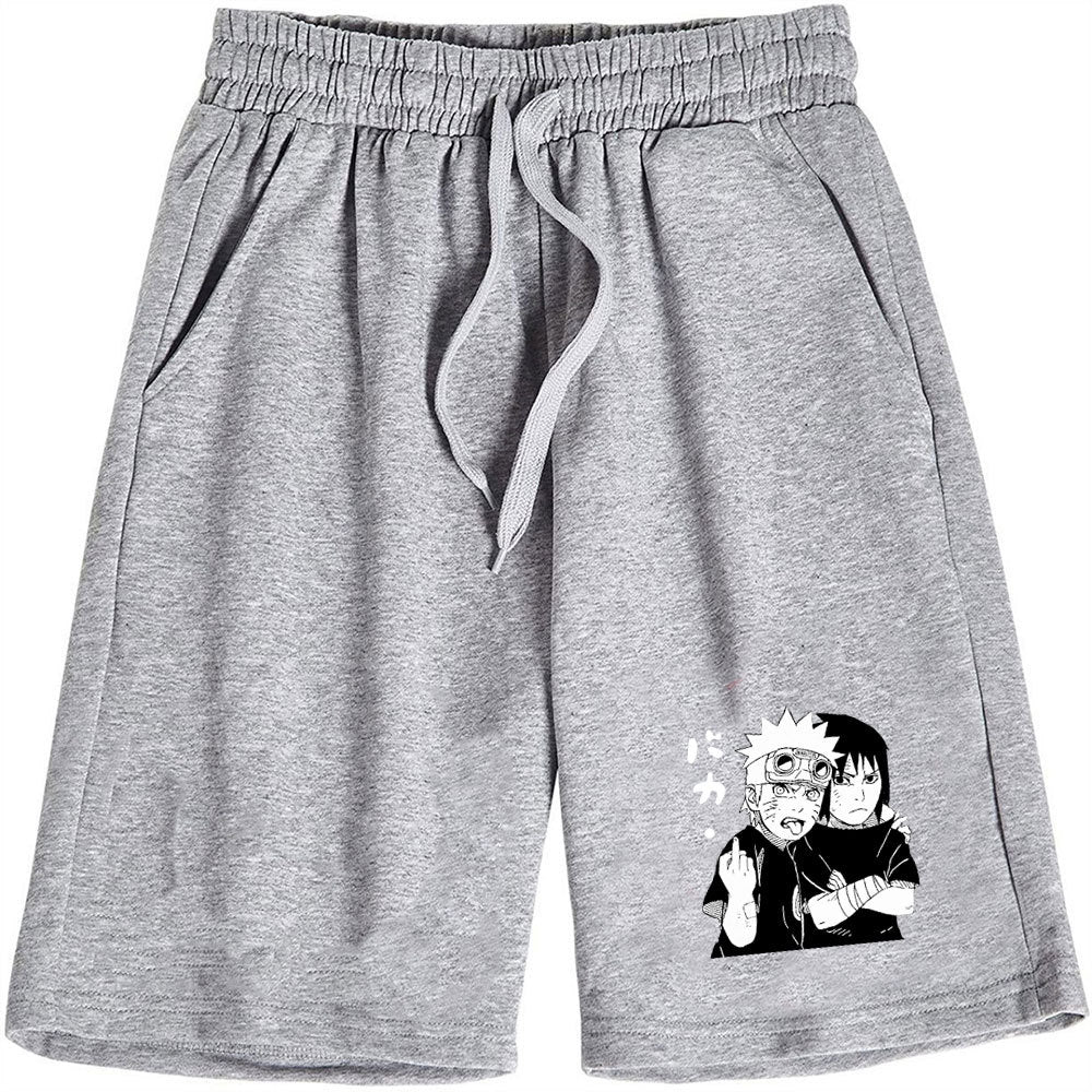 Casual Men's Anime Print Loose Sports Shorts