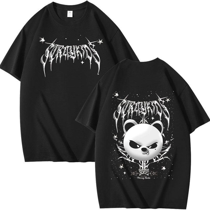 Unisex Kpop Evil Jiniret Print Short Sleeve T-shirt