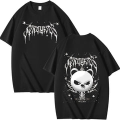 Unisex Kpop Evil Jiniret Print Short Sleeve T-shirt