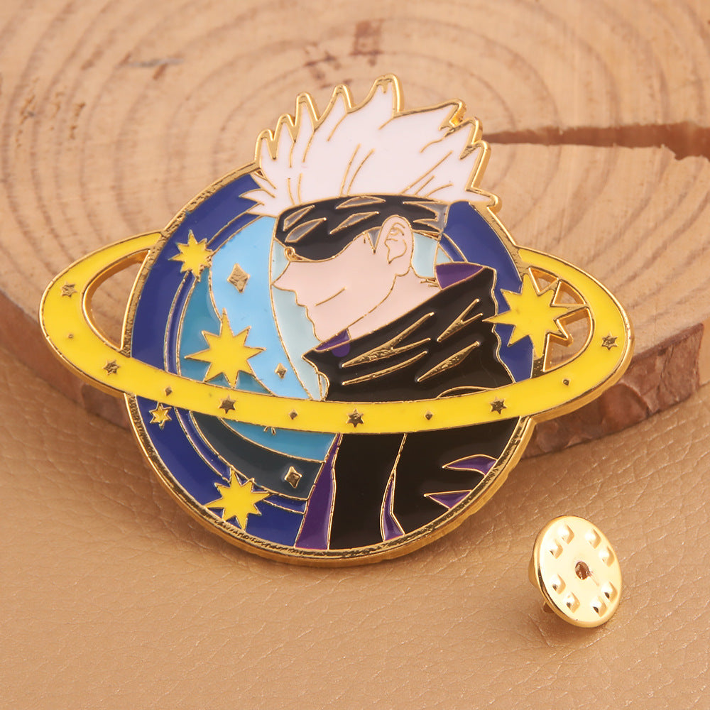 Gojo Anime Metal Keychain Brooch