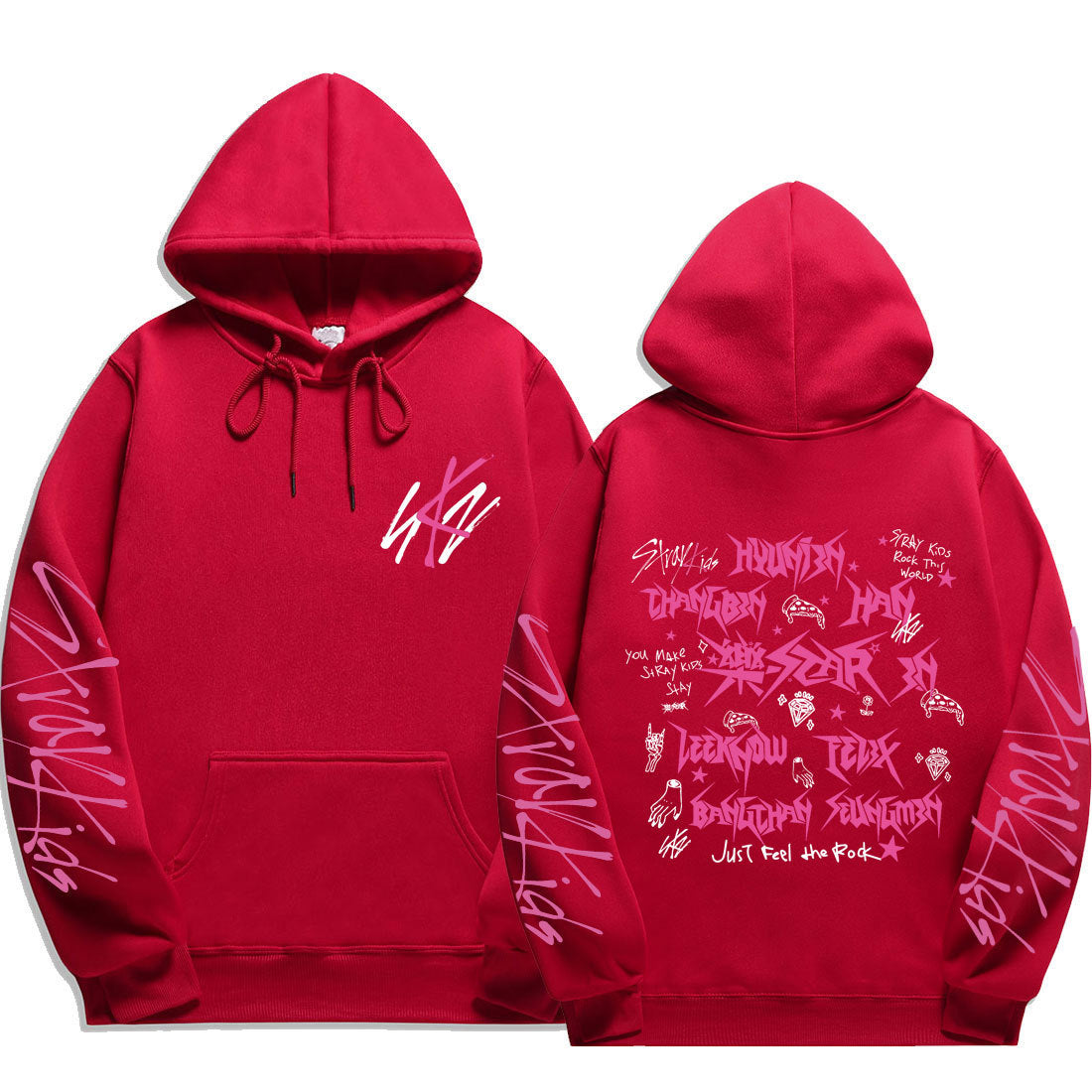 Unisex KPOP LOGO Print Loose Hoodie