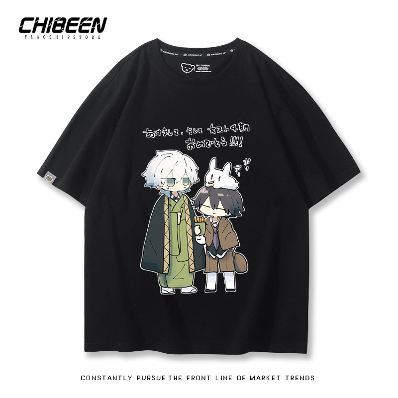 Casual Anime Short-sleeved Cotton Loose T-shirt