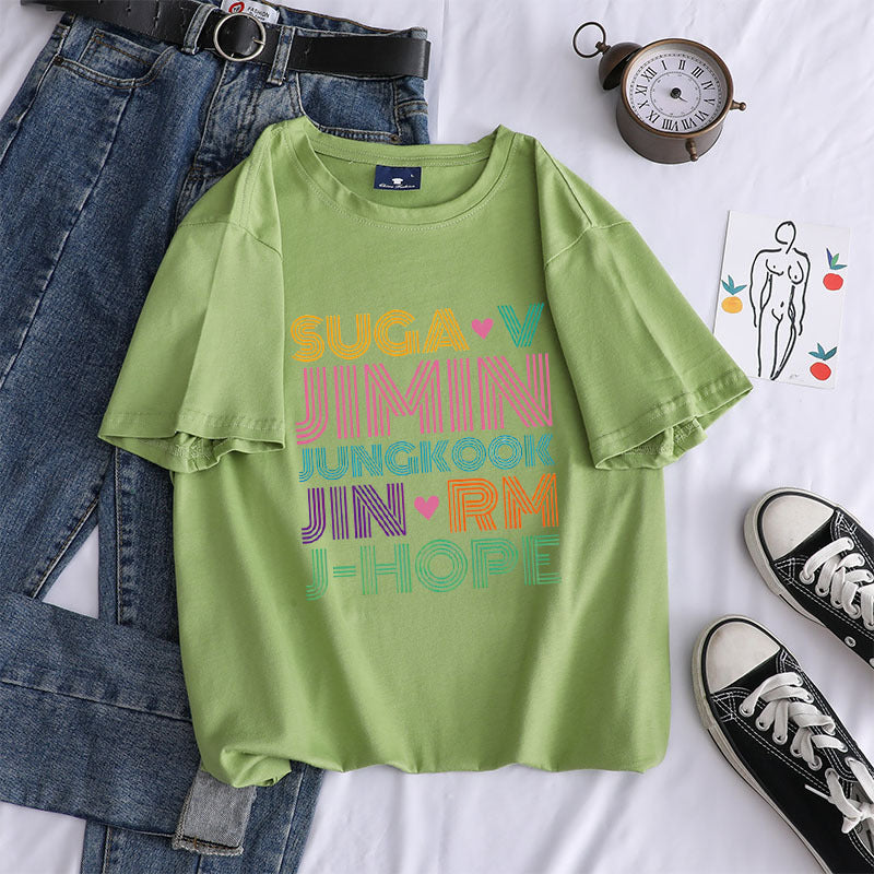 Cute Girls Kpop Cotton T-shirt