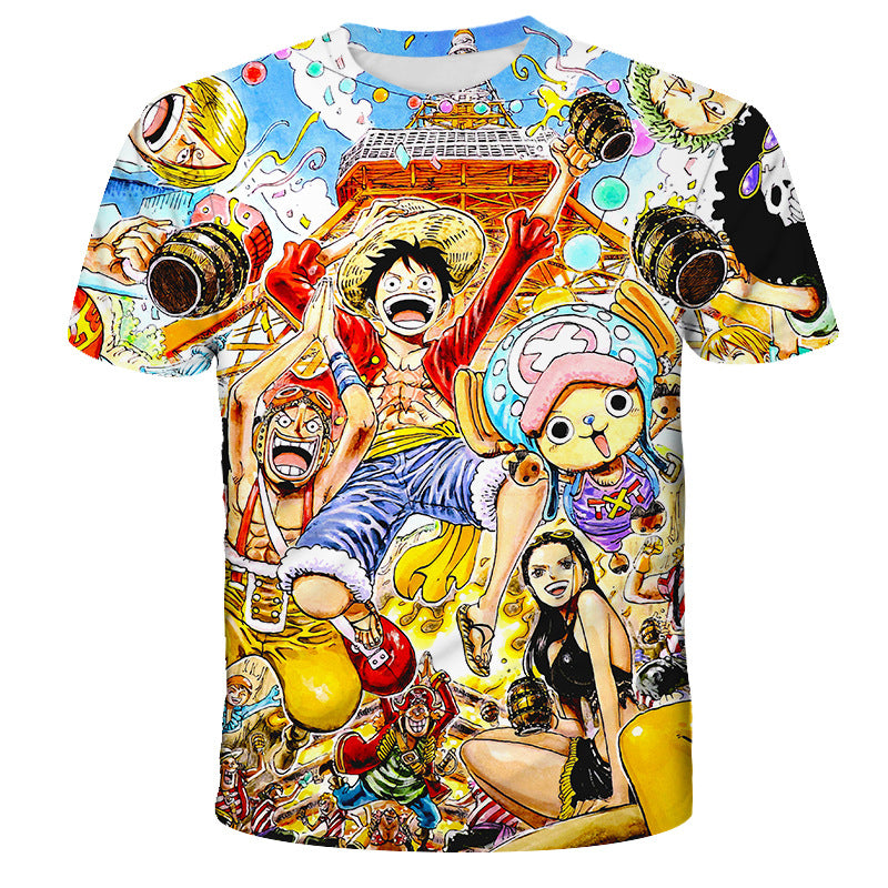 Men's Anime Digital Print Cosplay T-shirt