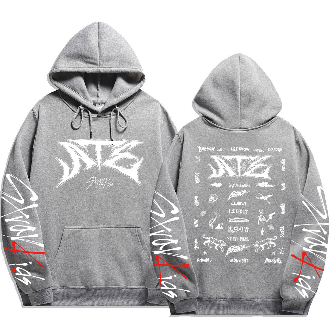 KPOP Atz Letter Printed Pullover Hoodie