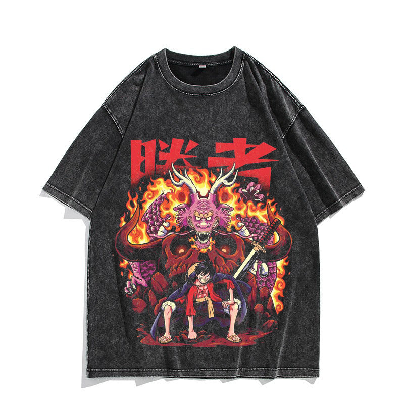 Luffy Short-sleeved Cotton Washed Tee
