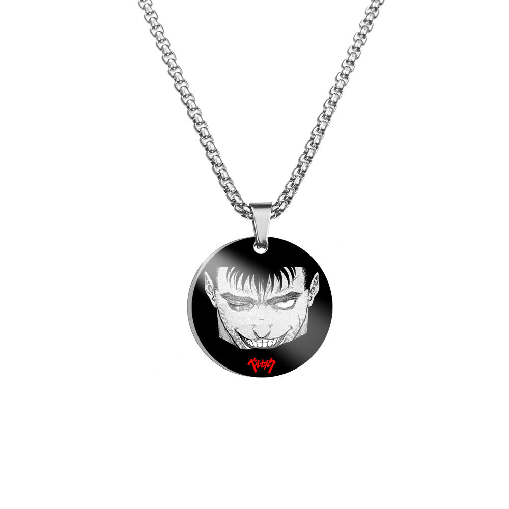 Cool Anime Stainless Steel Round Necklace