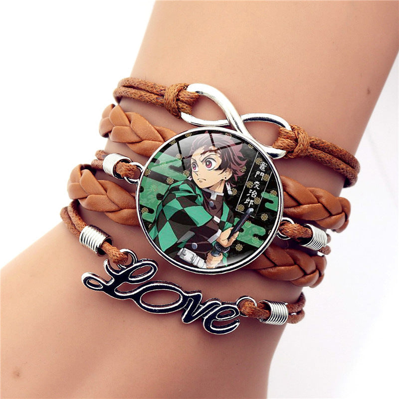 Casual Anime Brown Braided Rope Bracelet