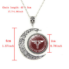 Vintage Moon Hollow Gem Necklace