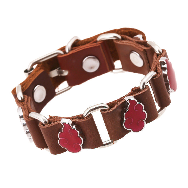 Trendy Men's Anime Cowhide Bracelet