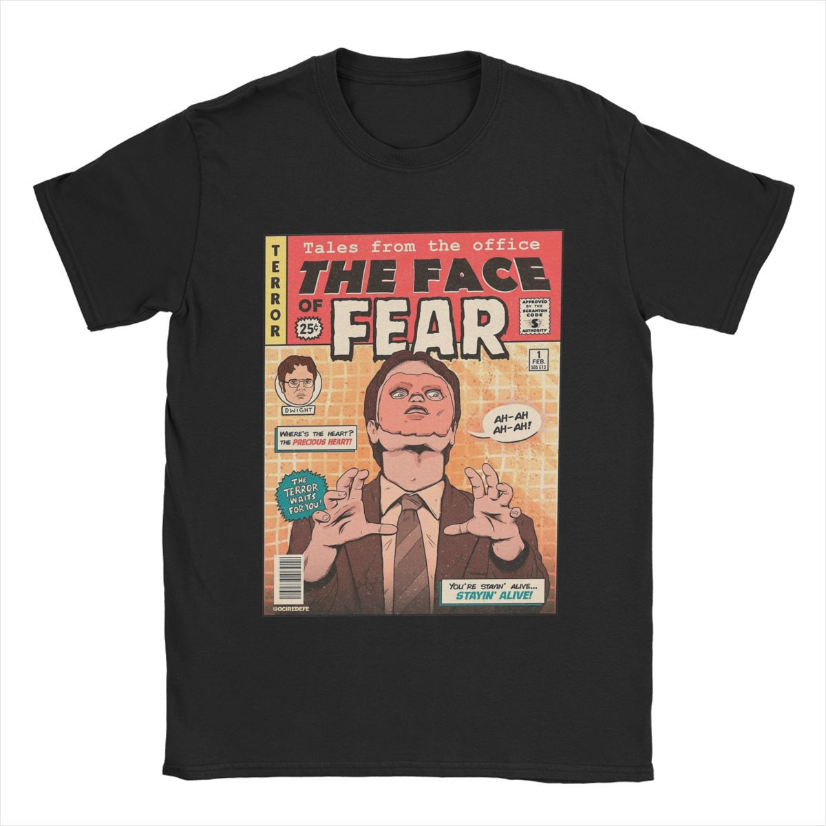 Dwight The Face of Fear Cotton T-Shirt
