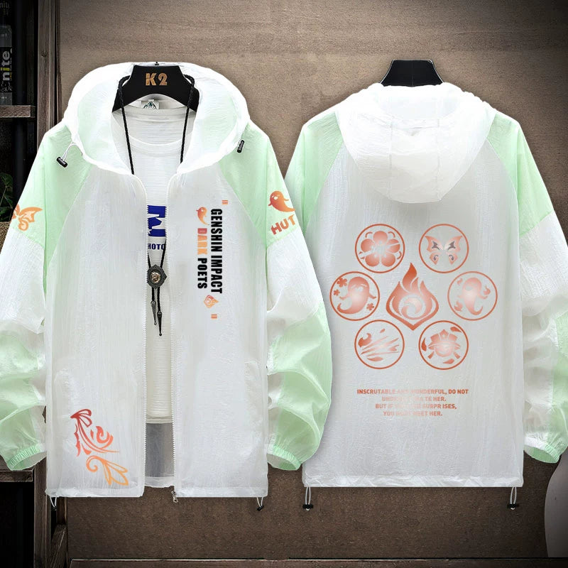 Trendy Game Sunscreen Thin Zipper Jacket