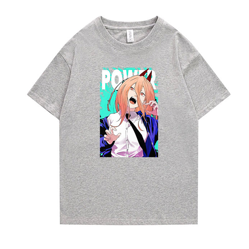 Unisex Anime Graphic Print Short-sleeved T-shirt