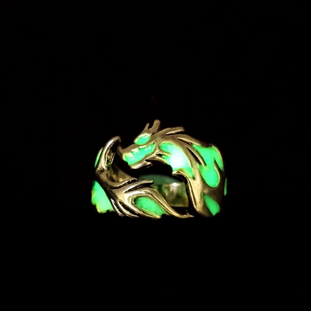 Creative Luminous Dragon Retro Men's Rings