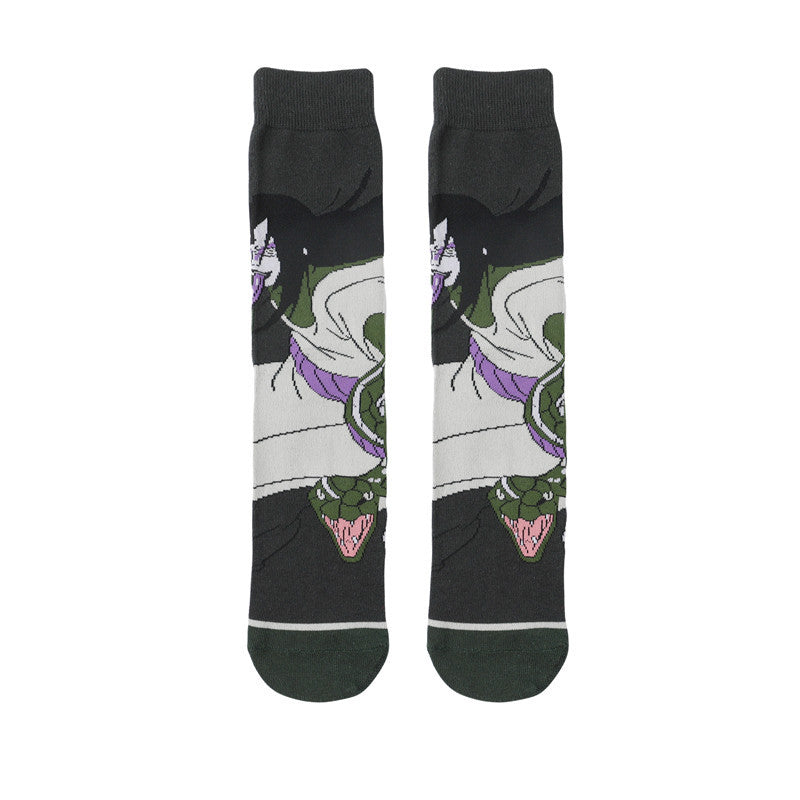 Trendy Men's Cotton Anime Socks