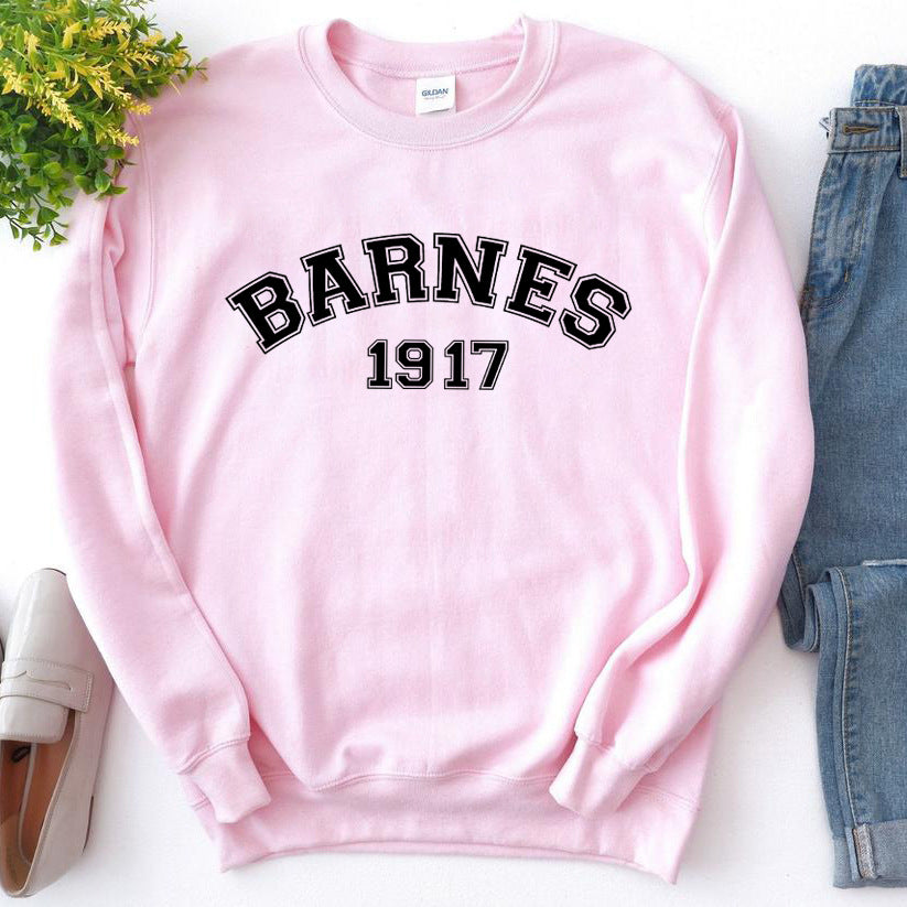 Casual Barnes 1917 Print Round Neck Sweatshirt