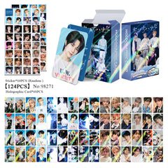 124PCS TXT Setsuna Hanabi Flash Photocard Sticker
