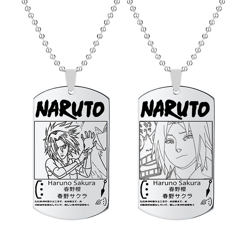 Trendy Sasuke Tag Pendant Necklace