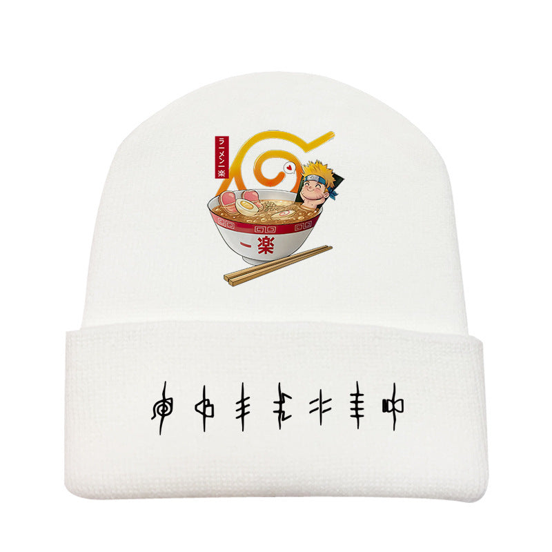 Versatile Anime Print Knitted Hat