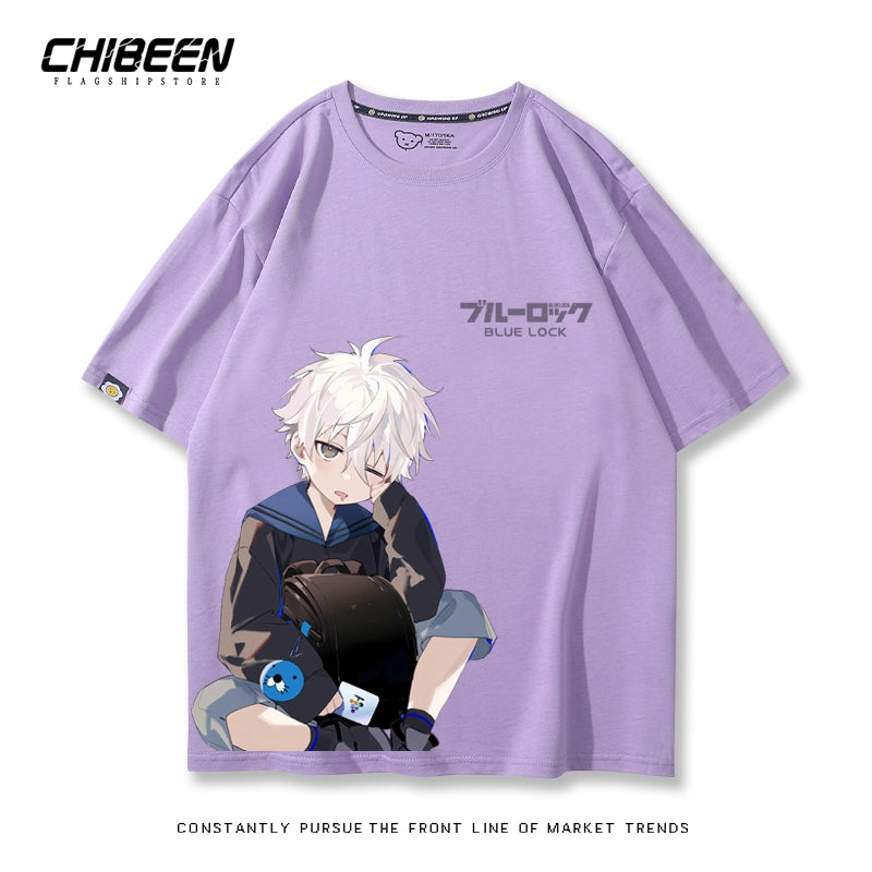 Unisex Anime Print Short-sleeved T-shirt
