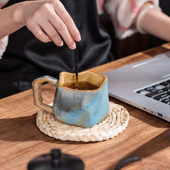 Retro Ceramic Irregular Pottery Mug