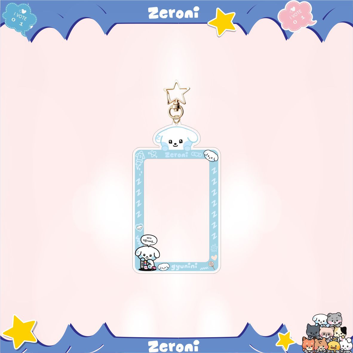 Cartoon Insert Format KPOP Cartoon PhotoCard Insert Frame Keychain – TTAesthetic