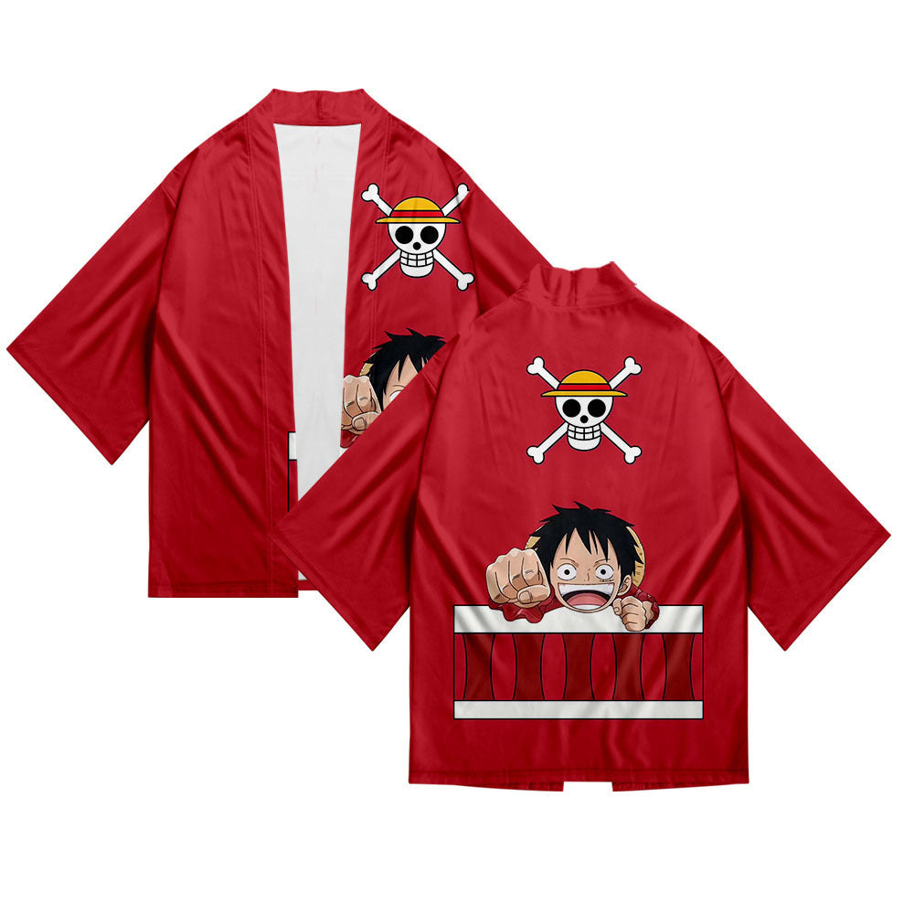 Zoro Anime Digital Print Kimono Cloak
